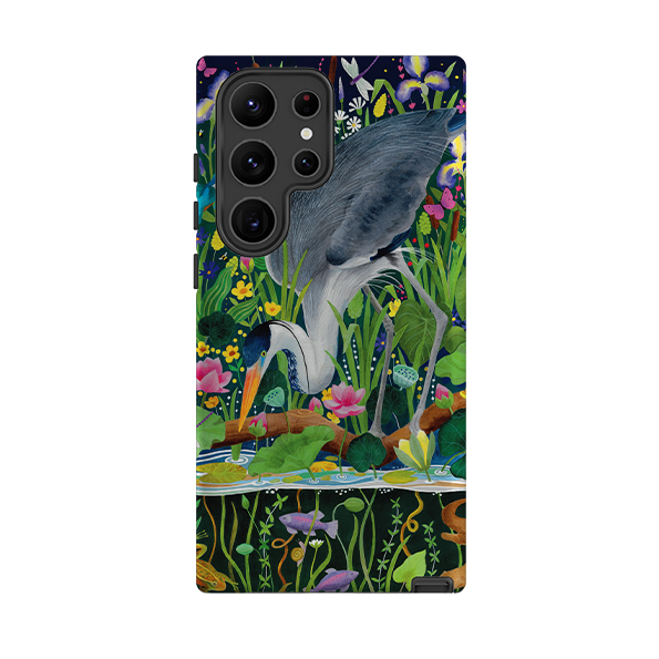Samsung Tough Case - Heron Fishing By Bex Parkin