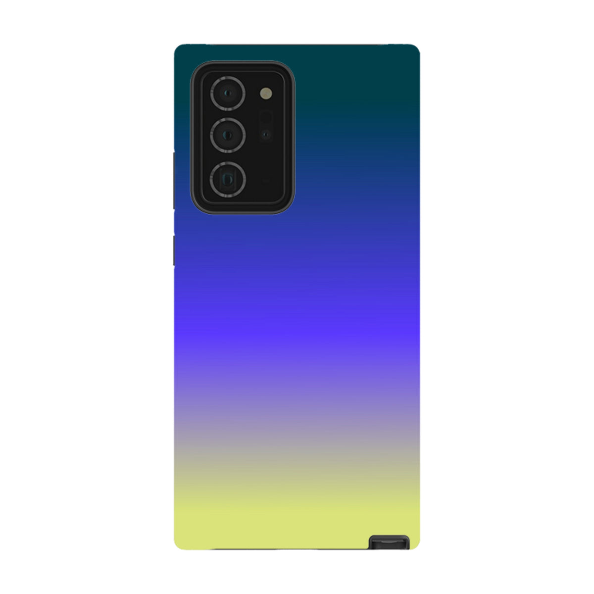 Samsung Tough Case in Lavender Haze featuring a vibrant blue to yellow gradient design with dual-layer protection.