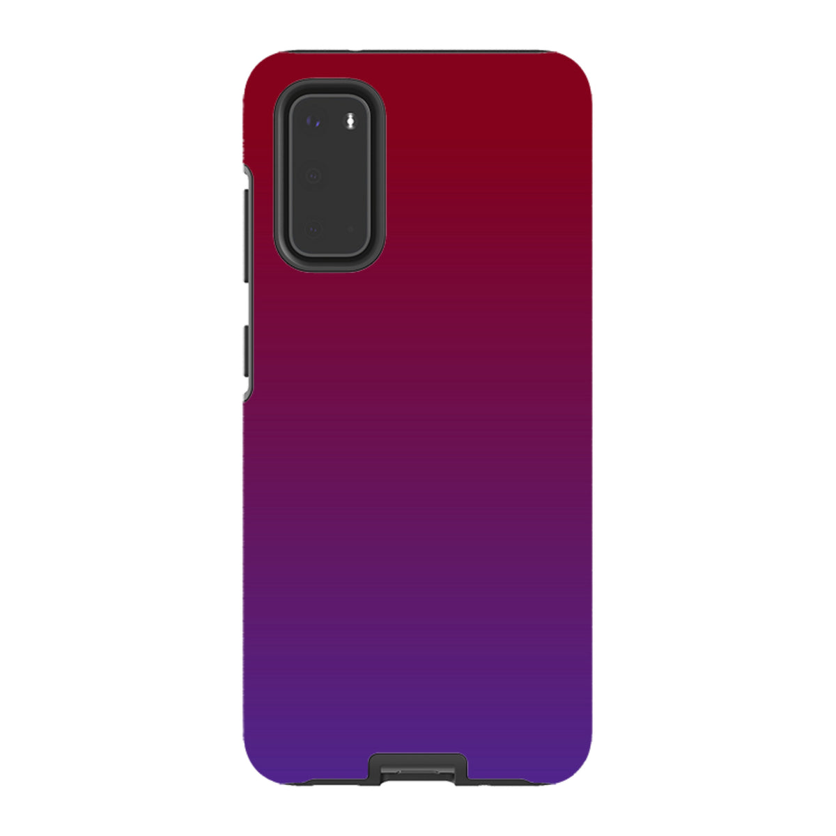 Samsung Tough Case in a vibrant red-to-purple gradient with a durable dual-layer design and precision camera cutouts.