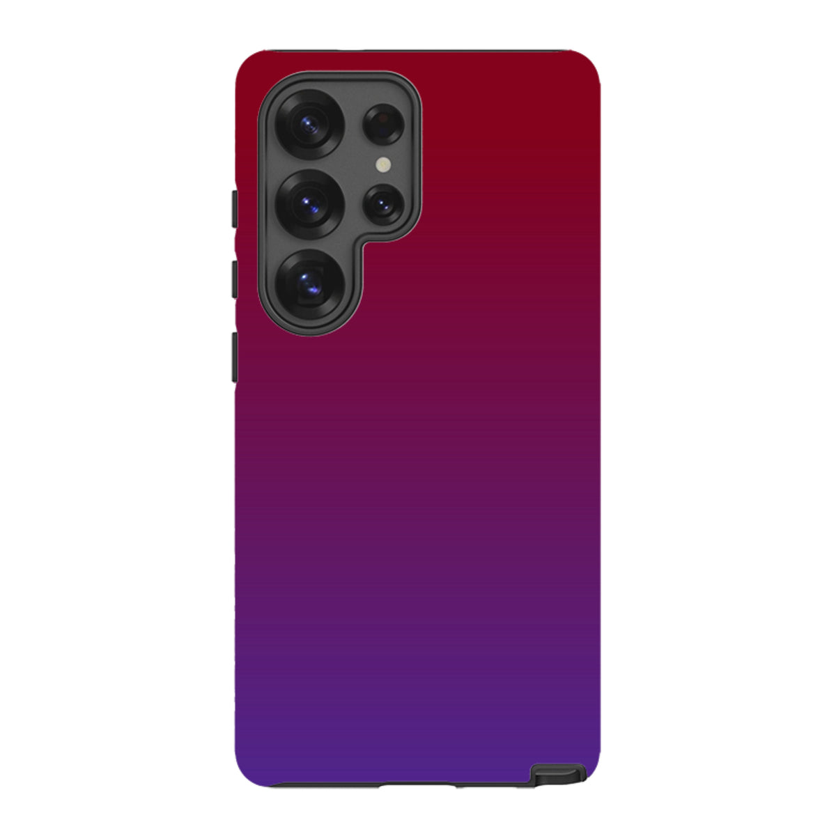 Samsung Tough Case featuring a vibrant red-to-purple gradient design with a durable dual-layer shell for Galaxy phones.