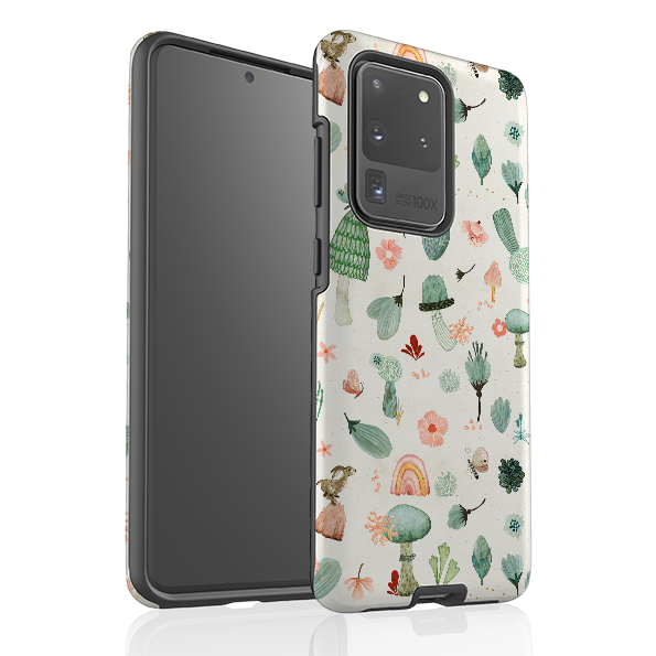 Samsung Tough Case - Mushroom World Cream By Katherine Quinn