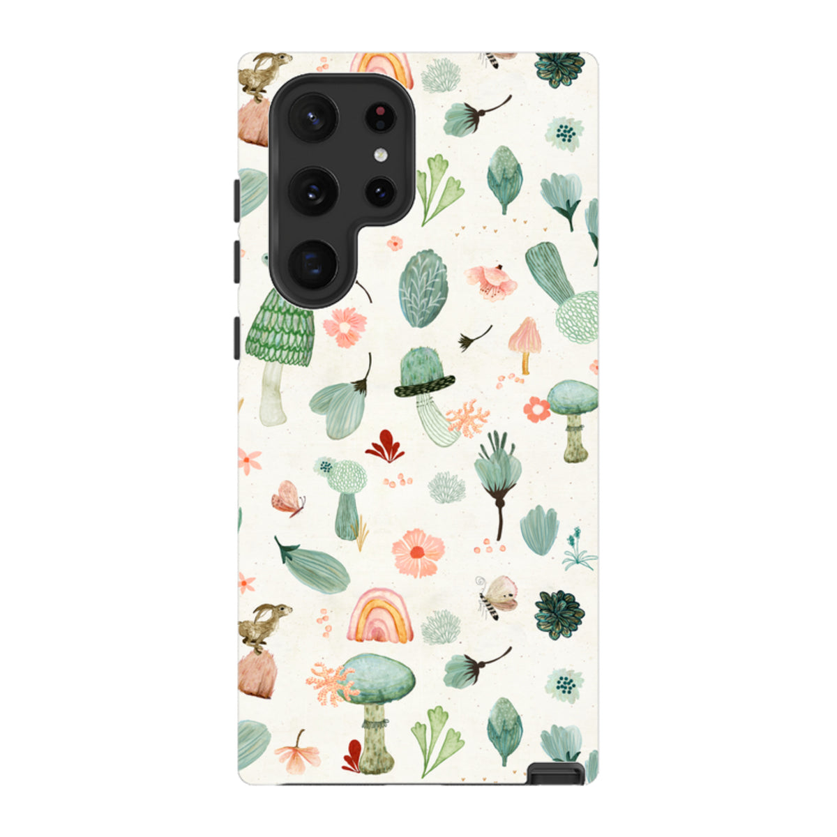 Samsung Tough Case - Mushroom World Cream By Katherine Quinn