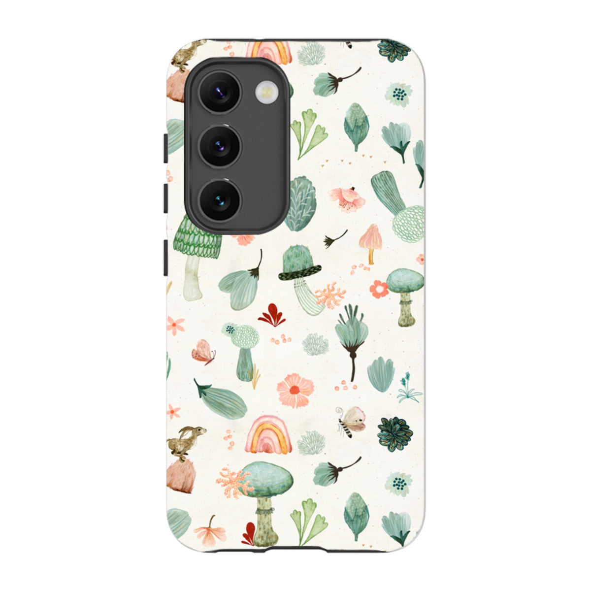 Samsung Tough Case - Mushroom World Cream By Katherine Quinn