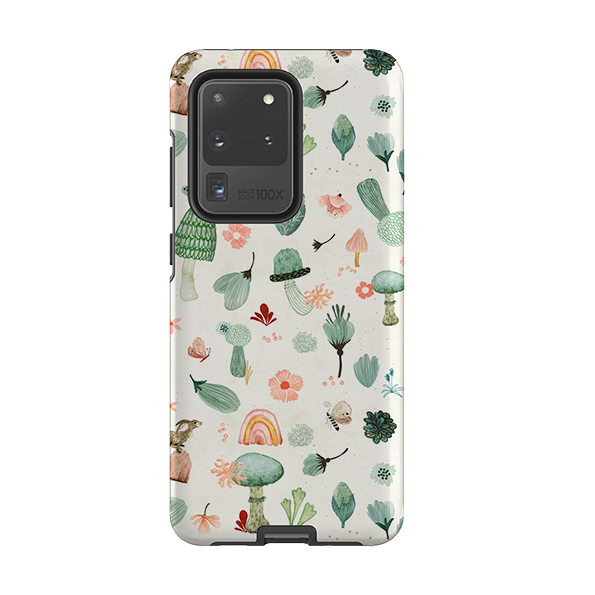 Samsung Tough Case - Mushroom World Cream By Katherine Quinn