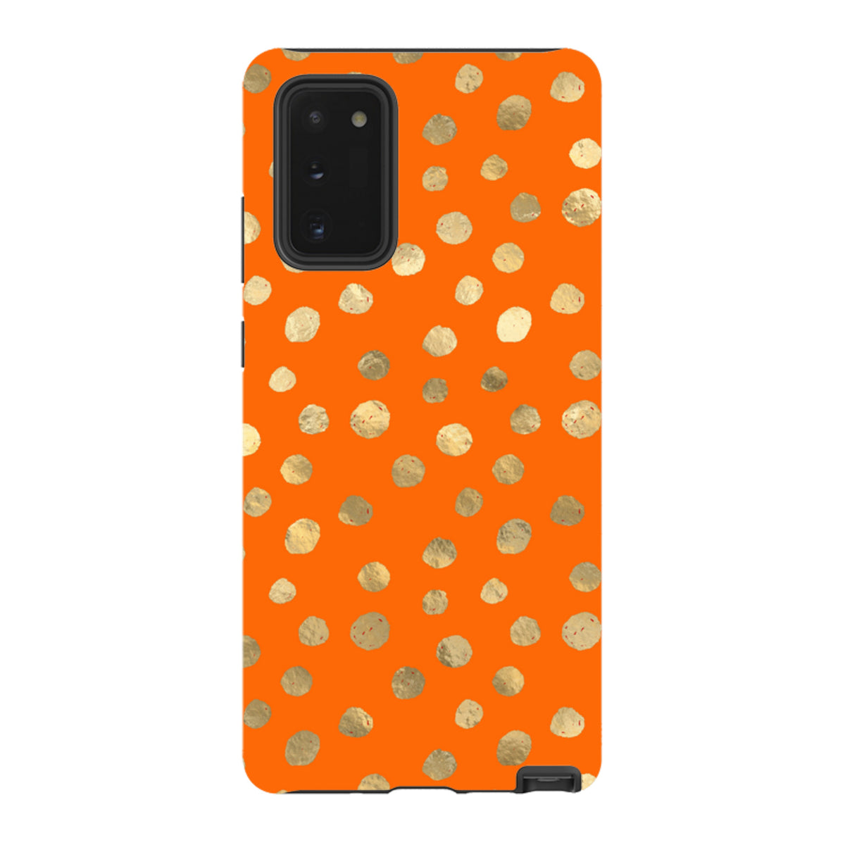 Samsung Tough Case - Orange and Gold Dots
