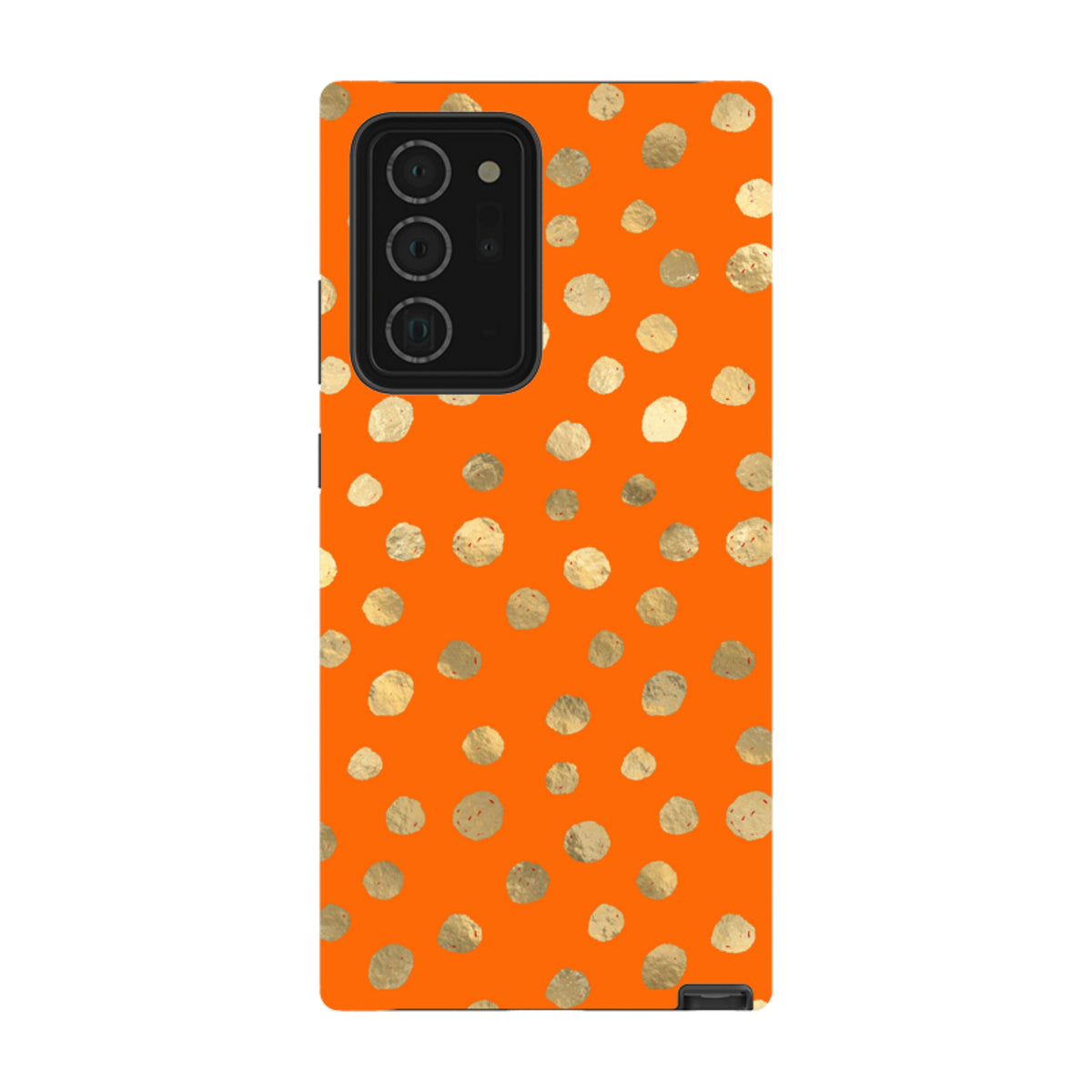 Samsung Tough Case - Orange and Gold Dots