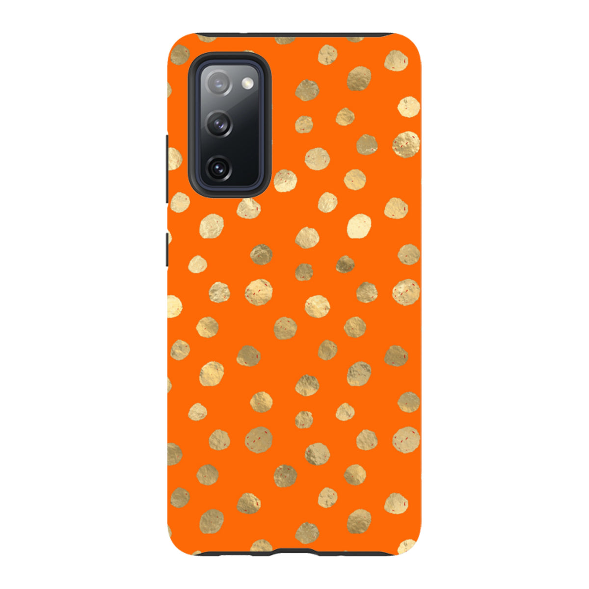 Samsung Tough Case - Orange and Gold Dots
