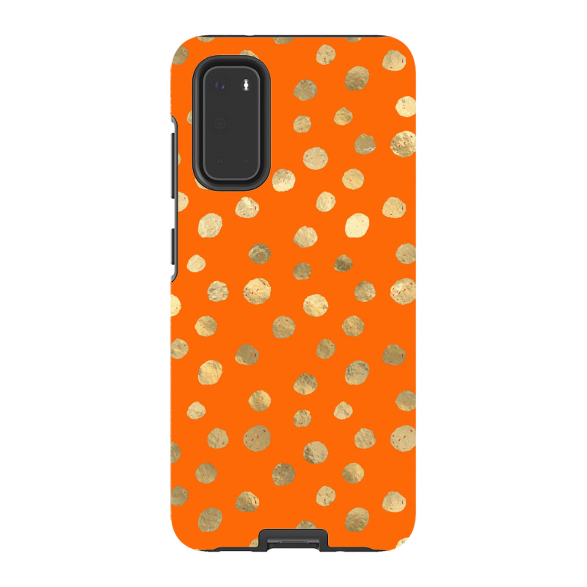 Samsung Tough Case - Orange and Gold Dots