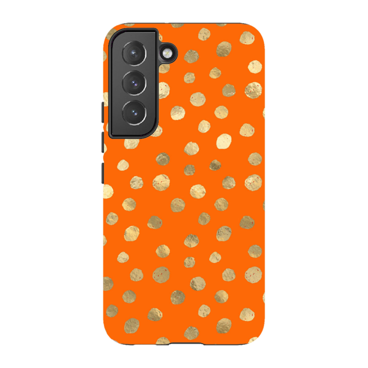 Samsung Tough Case - Orange and Gold Dots
