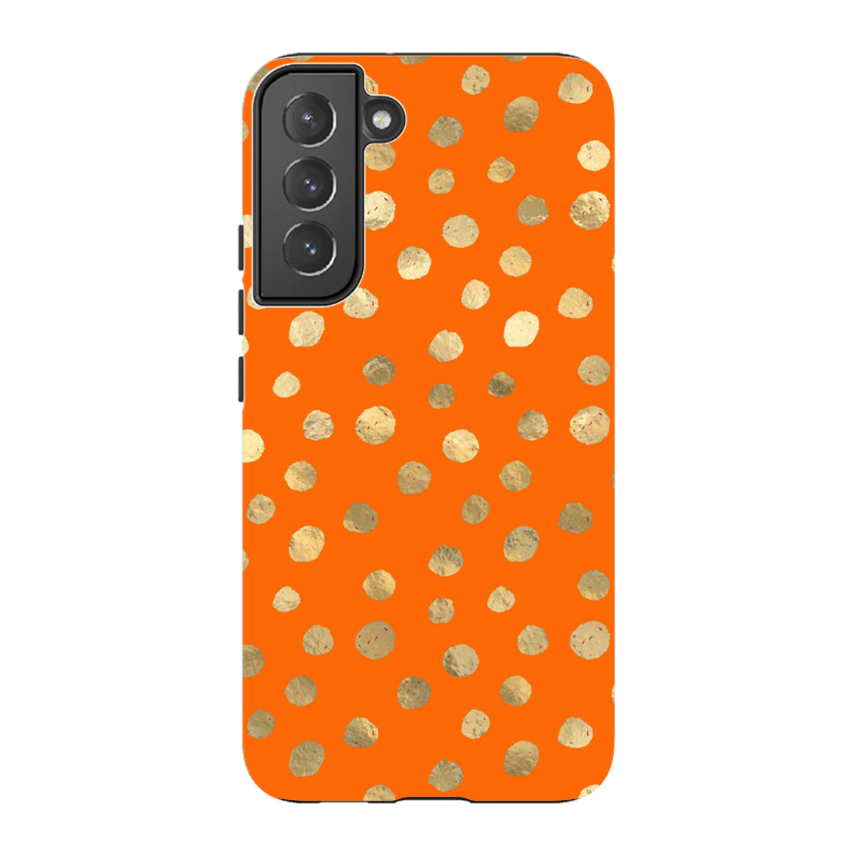 Samsung Tough Case - Orange and Gold Dots