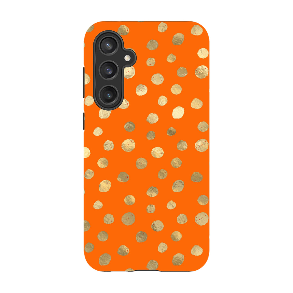 Samsung Tough Case - Orange and Gold Dots