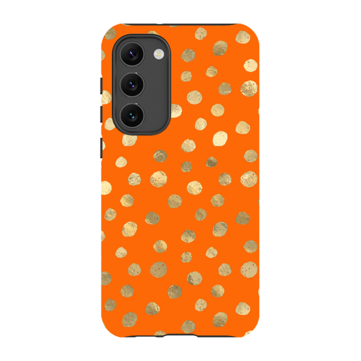 Samsung Tough Case - Orange and Gold Dots