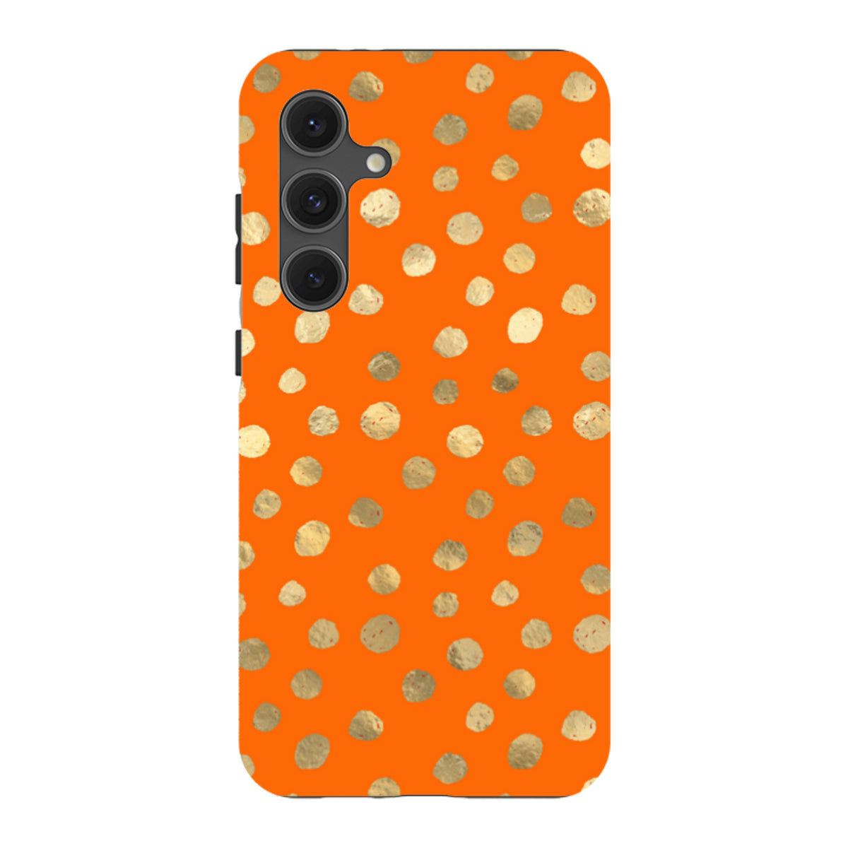 Samsung Tough Case - Orange and Gold Dots