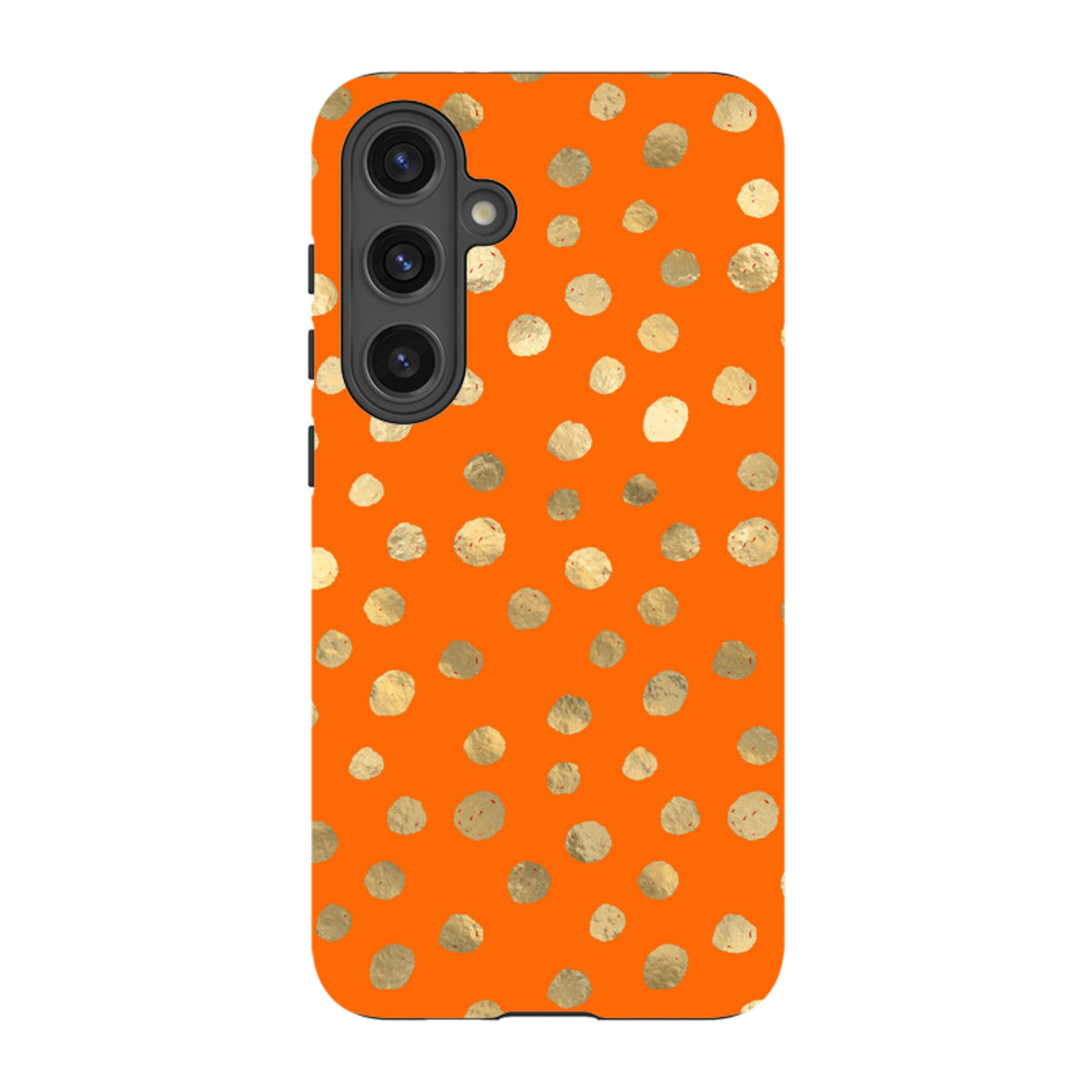 Samsung Tough Case - Orange and Gold Dots