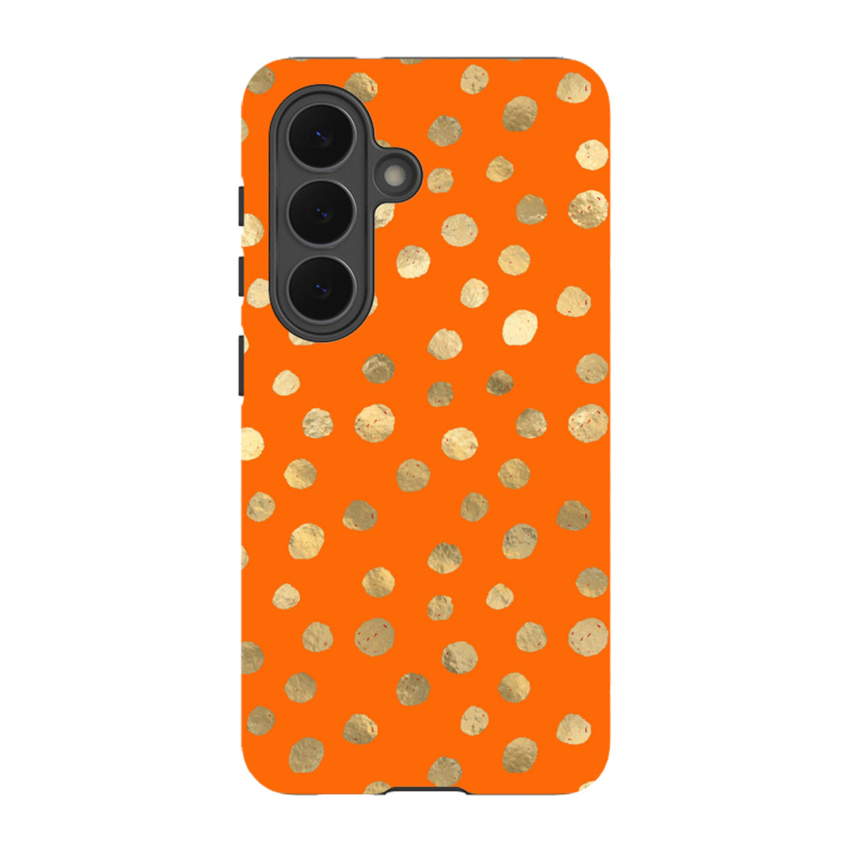 Samsung Tough Case - Orange and Gold Dots