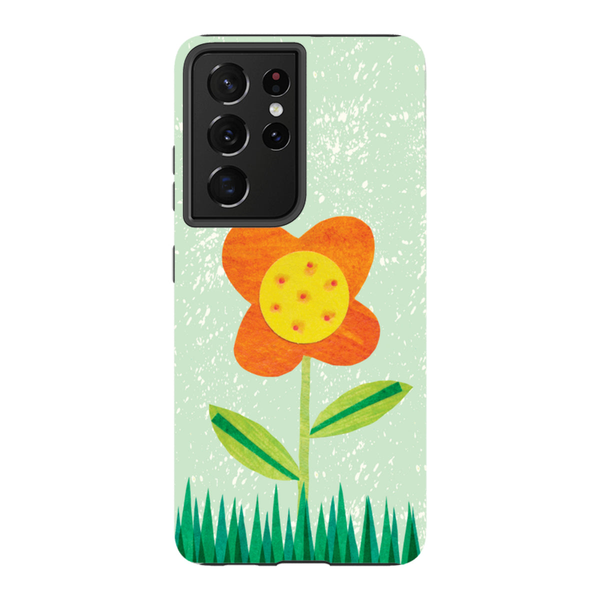 Samsung Tough Case - Orange Flower By Tracey English