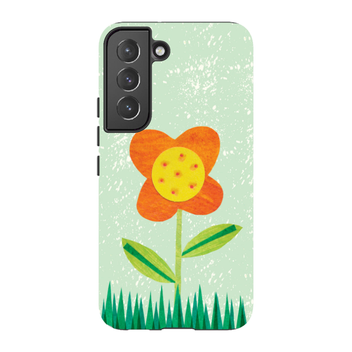 Samsung Tough Case - Orange Flower By Tracey English