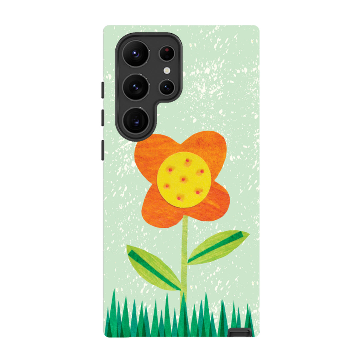 Samsung Tough Case - Orange Flower By Tracey English