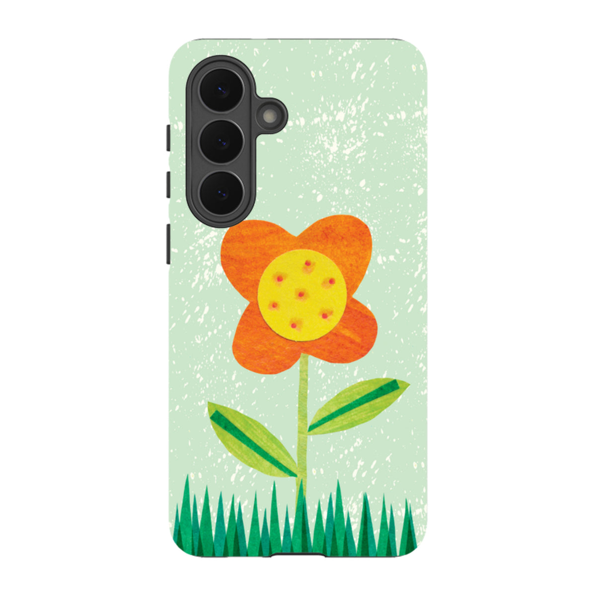 Samsung Tough Case - Orange Flower By Tracey English