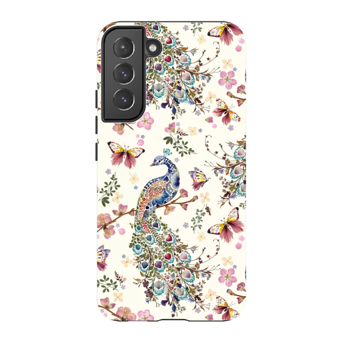 Samsung Tough Case – Pfau und Kirschblüten von Helen Ahpornsiri