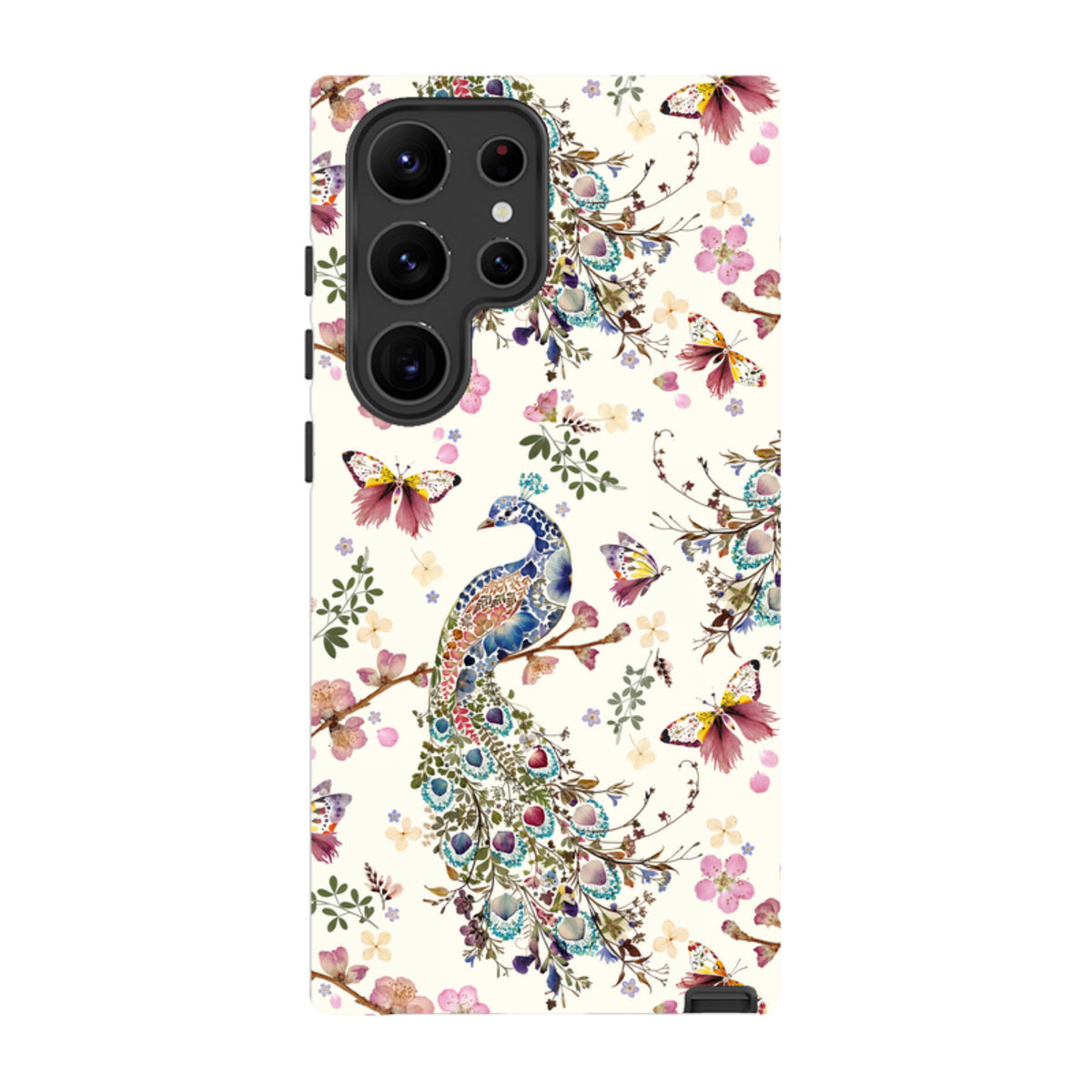 Samsung Tough Case – Pfau und Kirschblüten von Helen Ahpornsiri