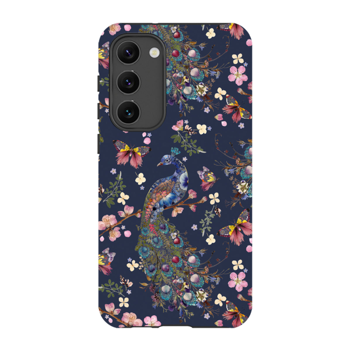 Samsung Tough Case - Peacock and Cherry Blossoms Iris By Helen Ahpornsiri
