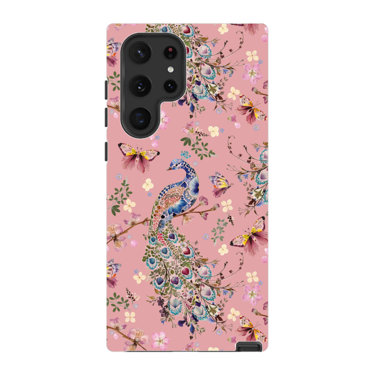 Samsung Tough Case - Peacock and Cherry Blossoms Lupine By Helen Ahpornsiri