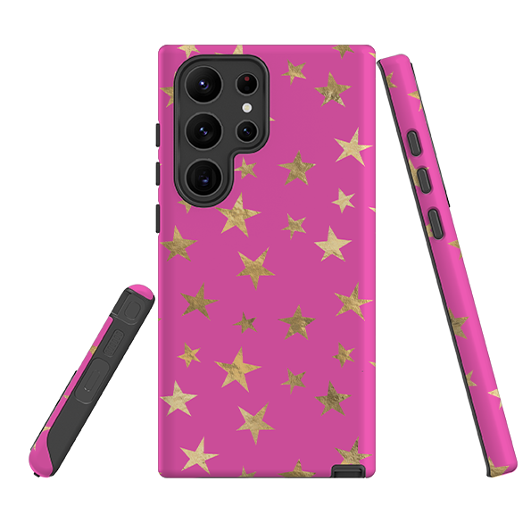 Samsung Tough Case - Pink and Gold Stars