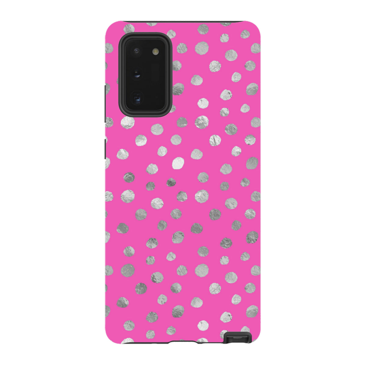 Samsung Tough Case - Pink and Silver Dots