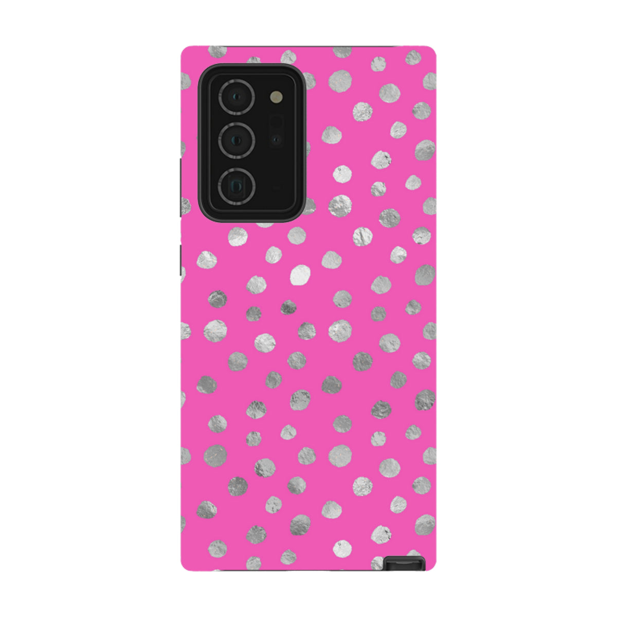 Samsung Tough Case - Pink and Silver Dots
