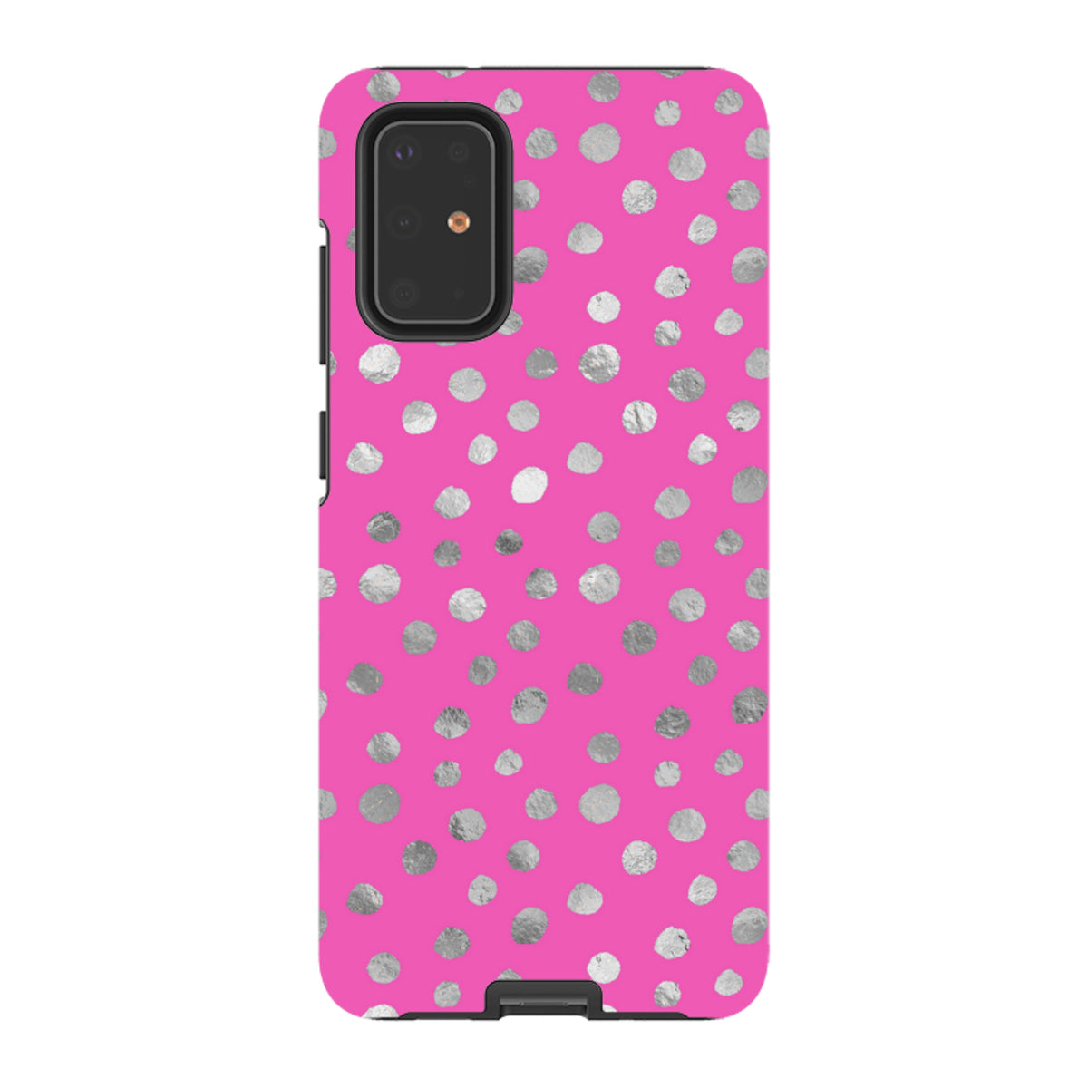 Samsung Tough Case - Pink and Silver Dots
