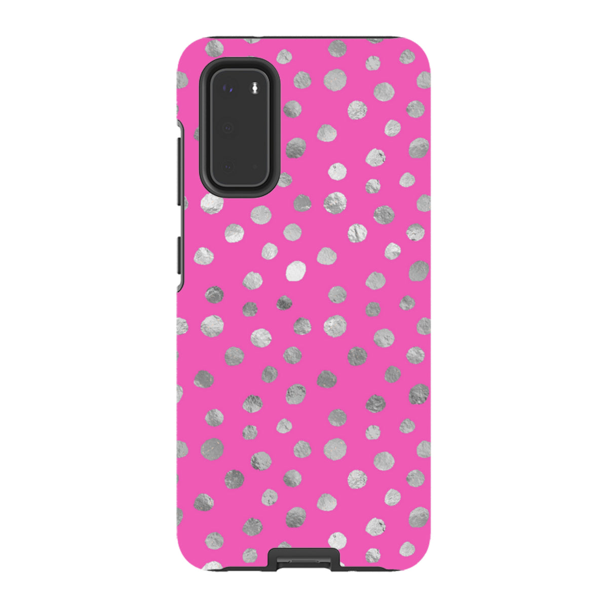 Samsung Tough Case - Pink and Silver Dots