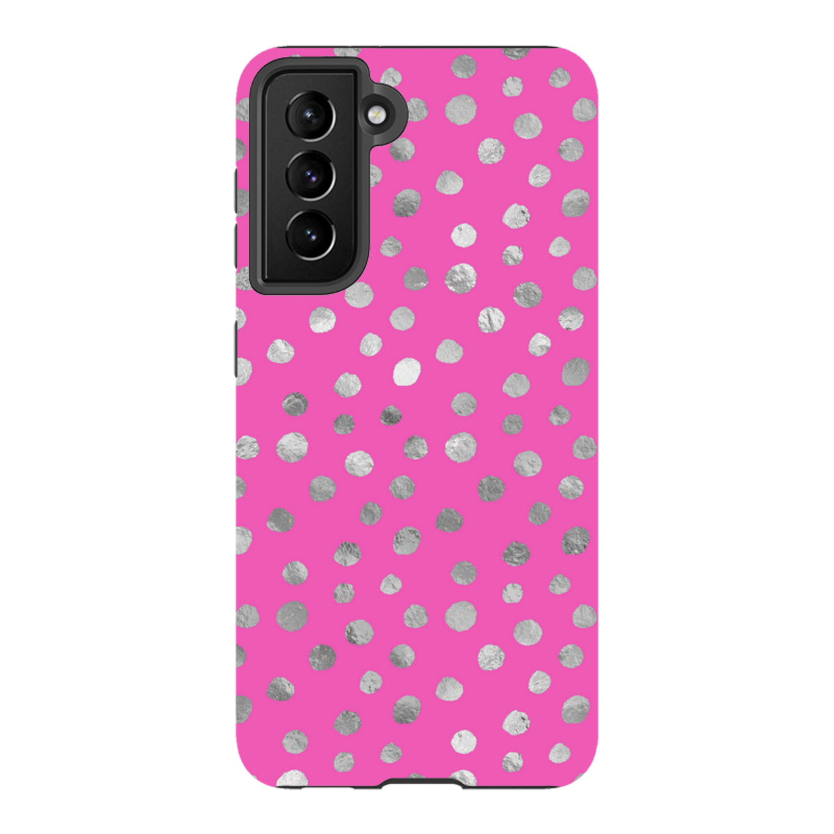 Samsung Tough Case - Pink and Silver Dots