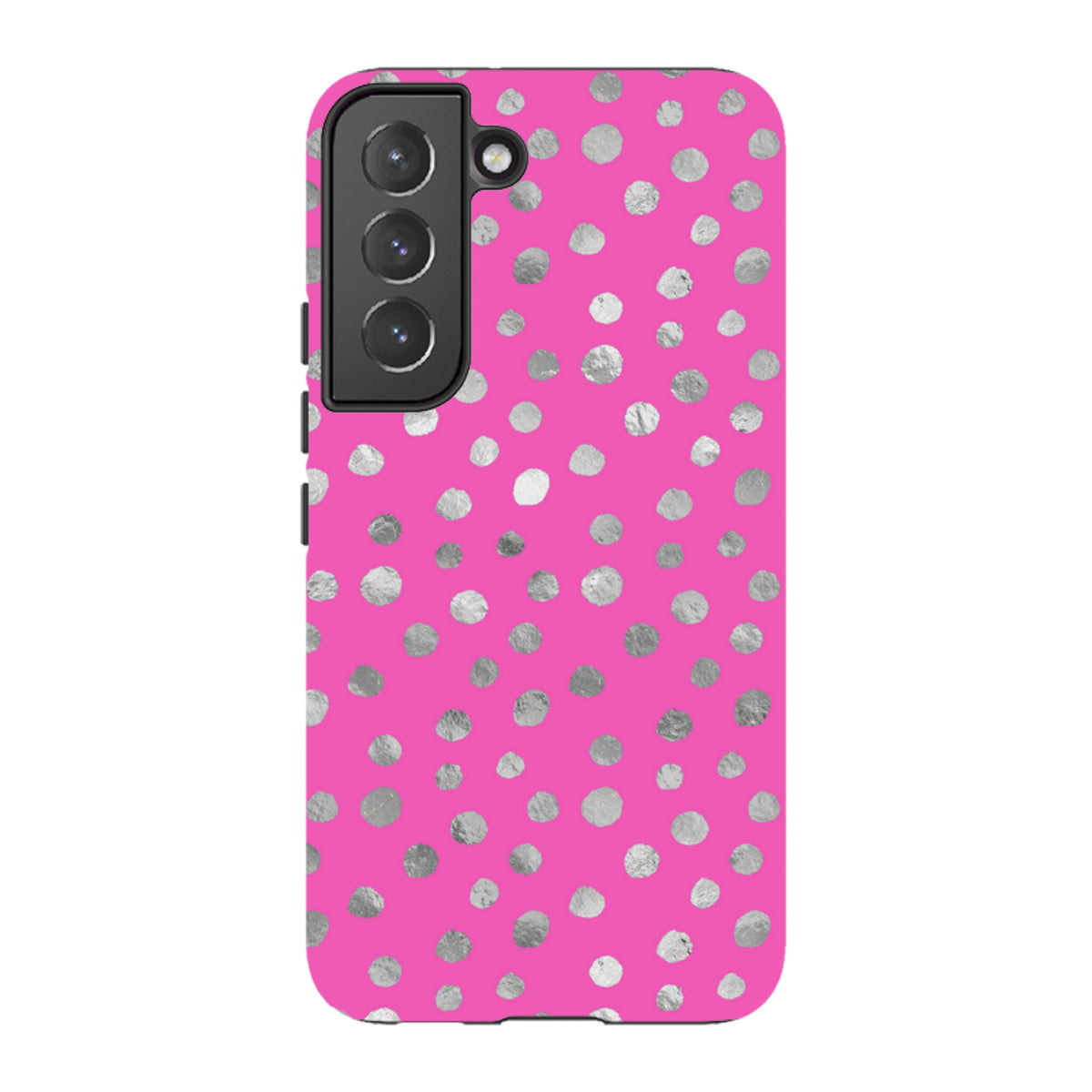 Samsung Tough Case - Pink and Silver Dots