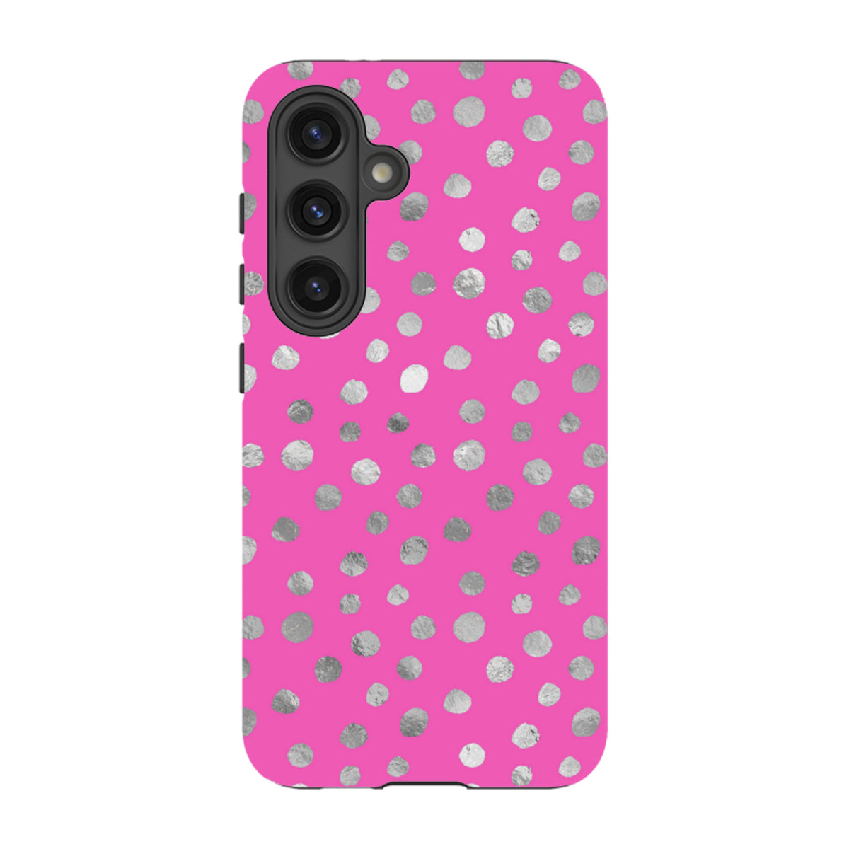 Samsung Tough Case - Pink and Silver Dots