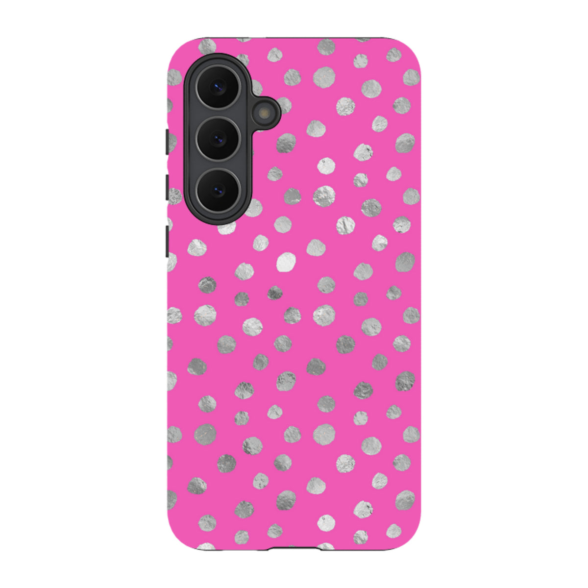 Samsung Tough Case - Pink and Silver Dots