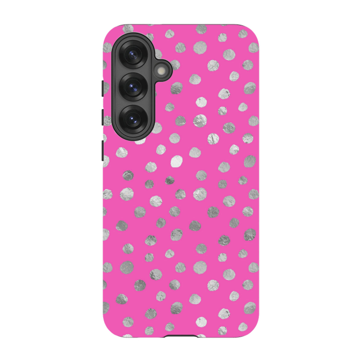 Samsung Tough Case - Pink and Silver Dots