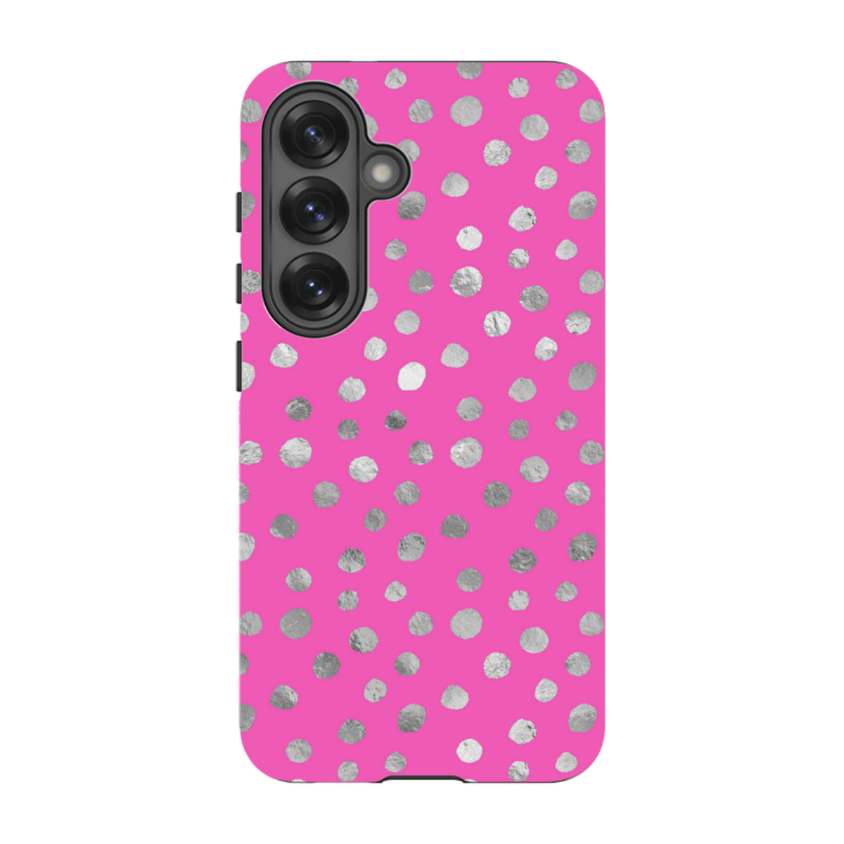 Samsung Tough Case - Pink and Silver Dots