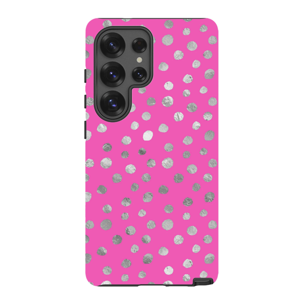 Samsung Tough Case - Pink and Silver Dots