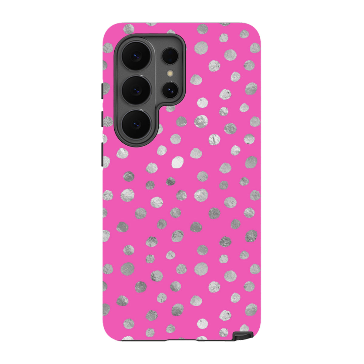Samsung Tough Case - Pink and Silver Dots