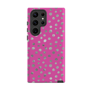 Samsung Tough Case - Pink and Silver Dots