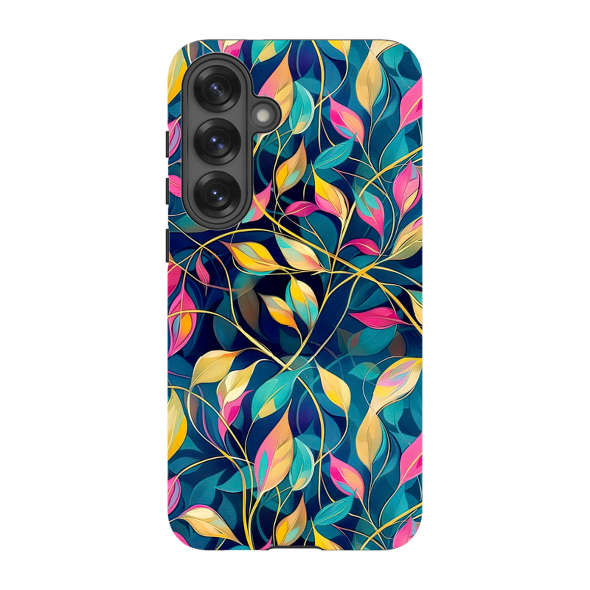 Samsung Tough Case - Pink and Teal Leaves