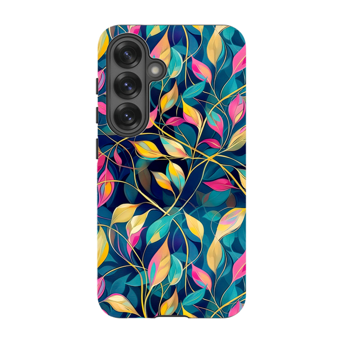 Samsung Tough Case - Pink and Teal Leaves