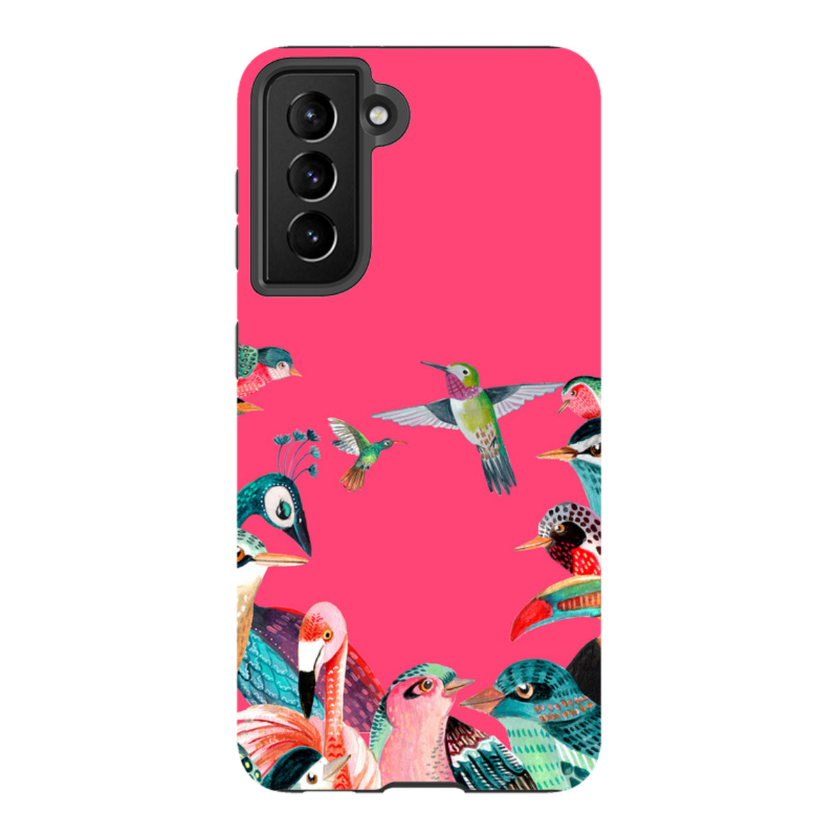 Samsung Tough Case - Pink Birds By Caroline Bonne Muller