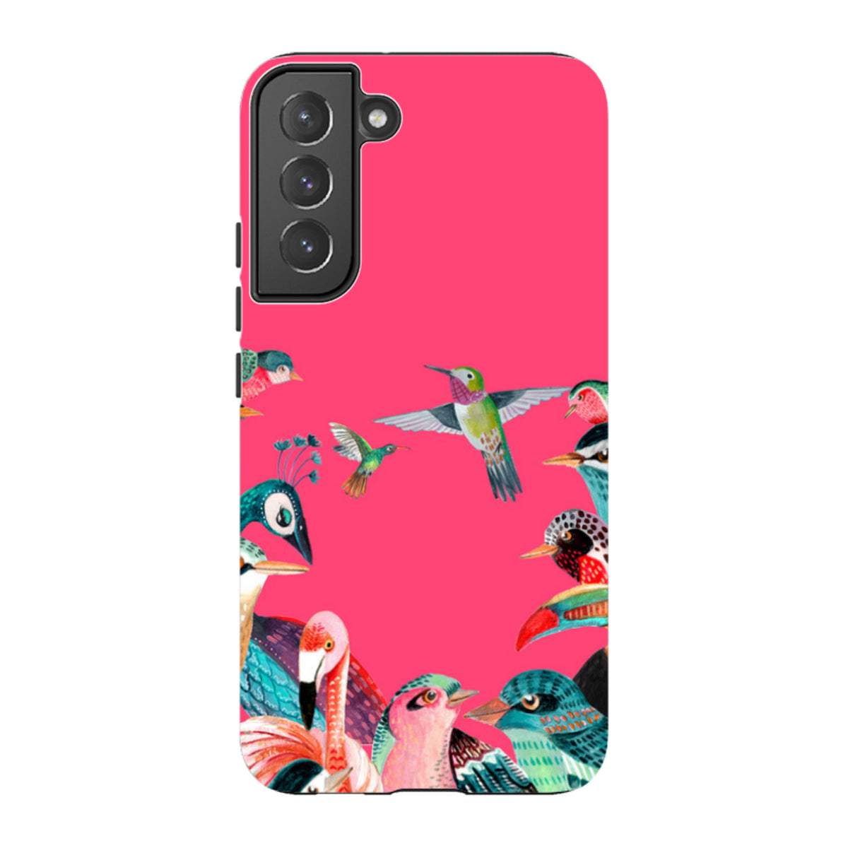 Samsung Tough Case - Pink Birds By Caroline Bonne Muller