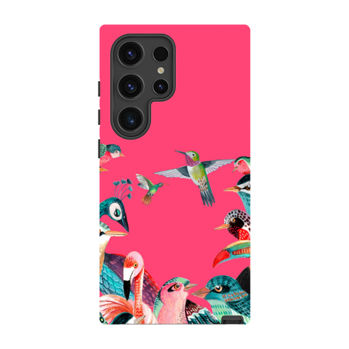 Samsung Tough Case - Pink Birds By Caroline Bonne Muller