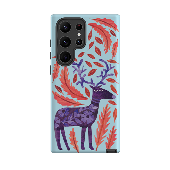 Samsung Tough Case - Purple Reindeer By Tracey English