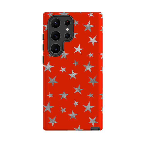 Samsung Tough Case - Red and Silver Stars