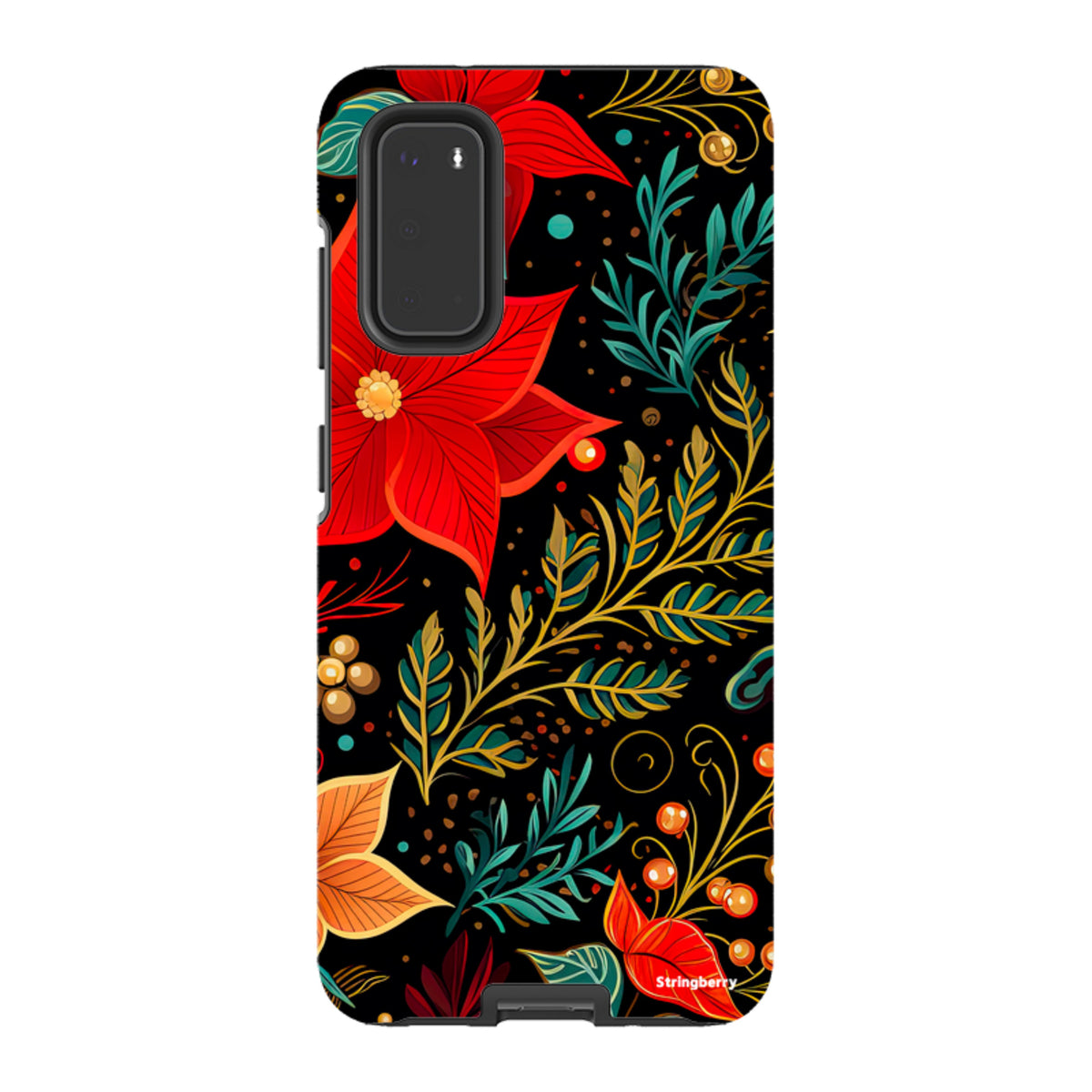 Samsung Tough Case -Red Winter Floral II