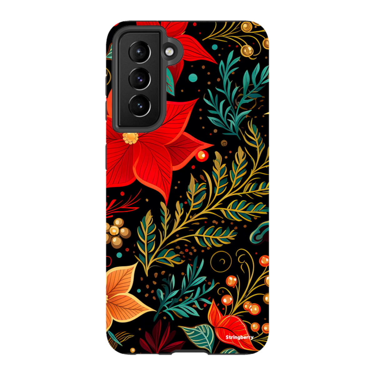 Samsung Tough Case -Red Winter Floral II